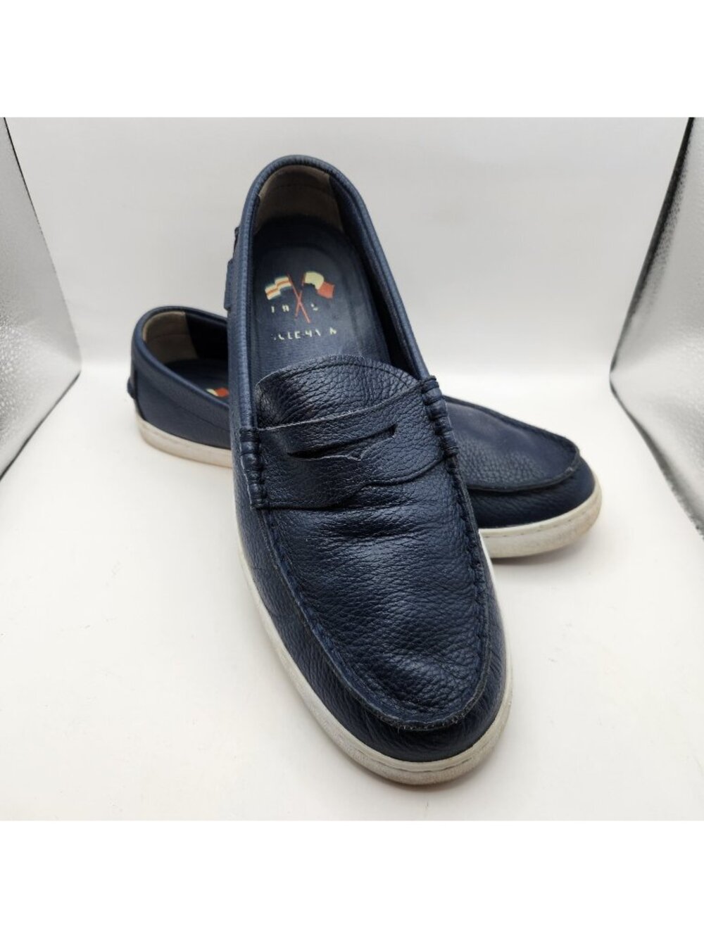 Cole Haan Blue Leather Penny Loafer Slip On Loafer Driving US 9.5 Shoes C27790